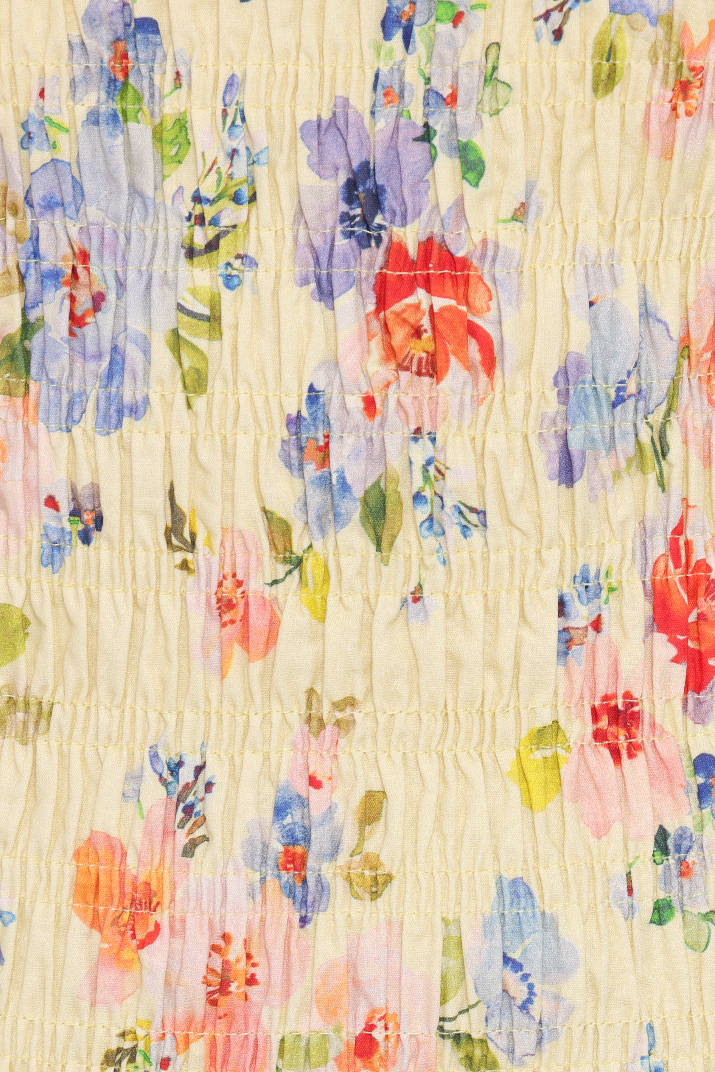 DRESSES Kaelyn Gather Mini Dress - Yellow Floral