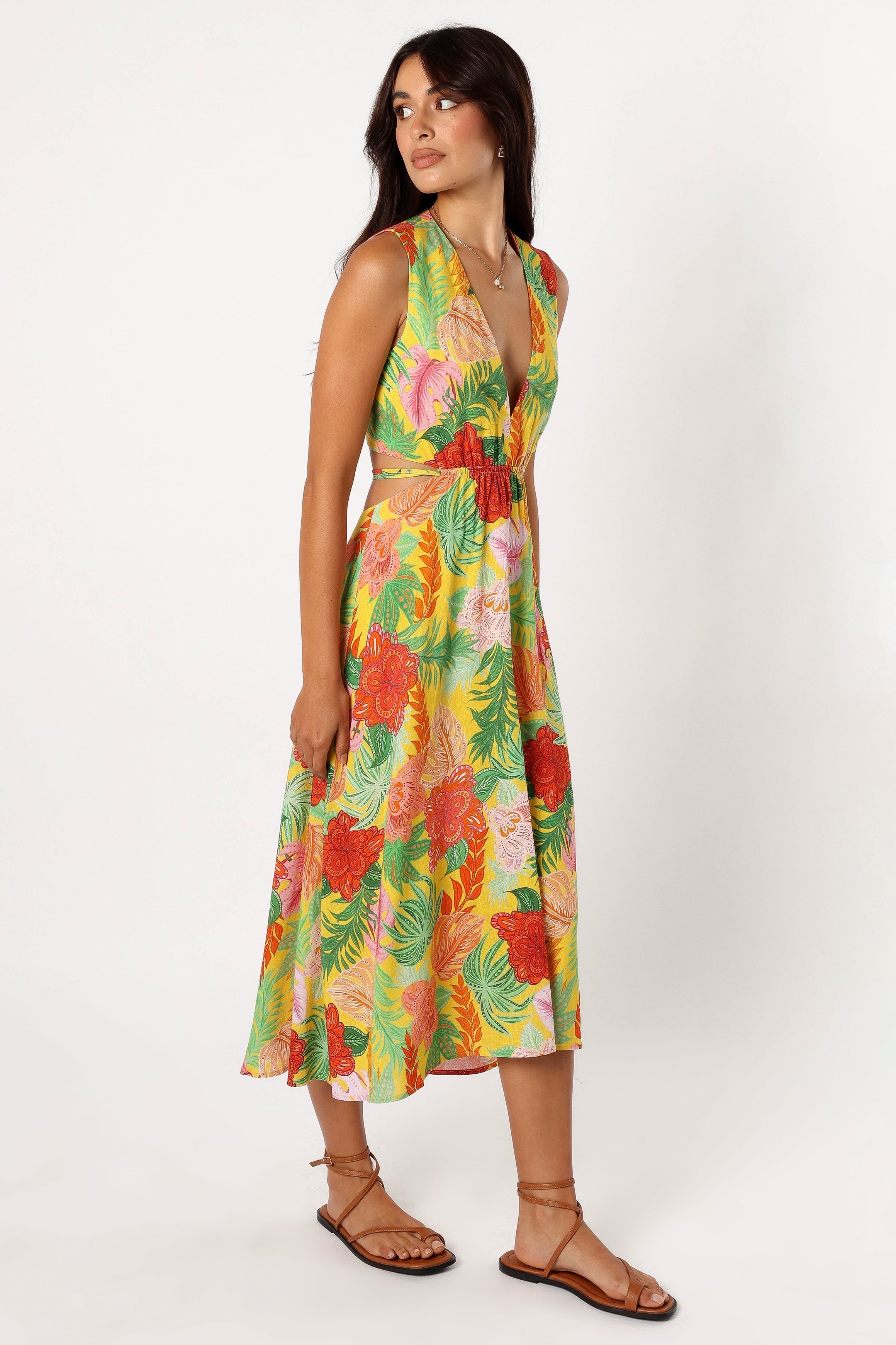 DRESSES @Kaia Midi Dress - Leilani Print