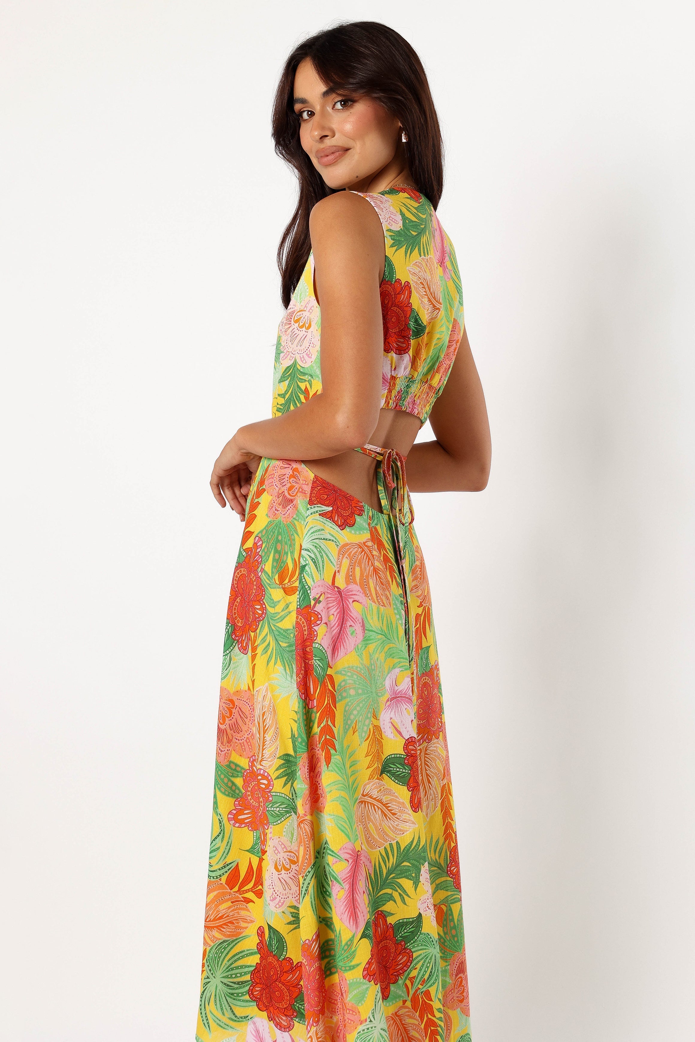 DRESSES @Kaia Midi Dress - Leilani Print