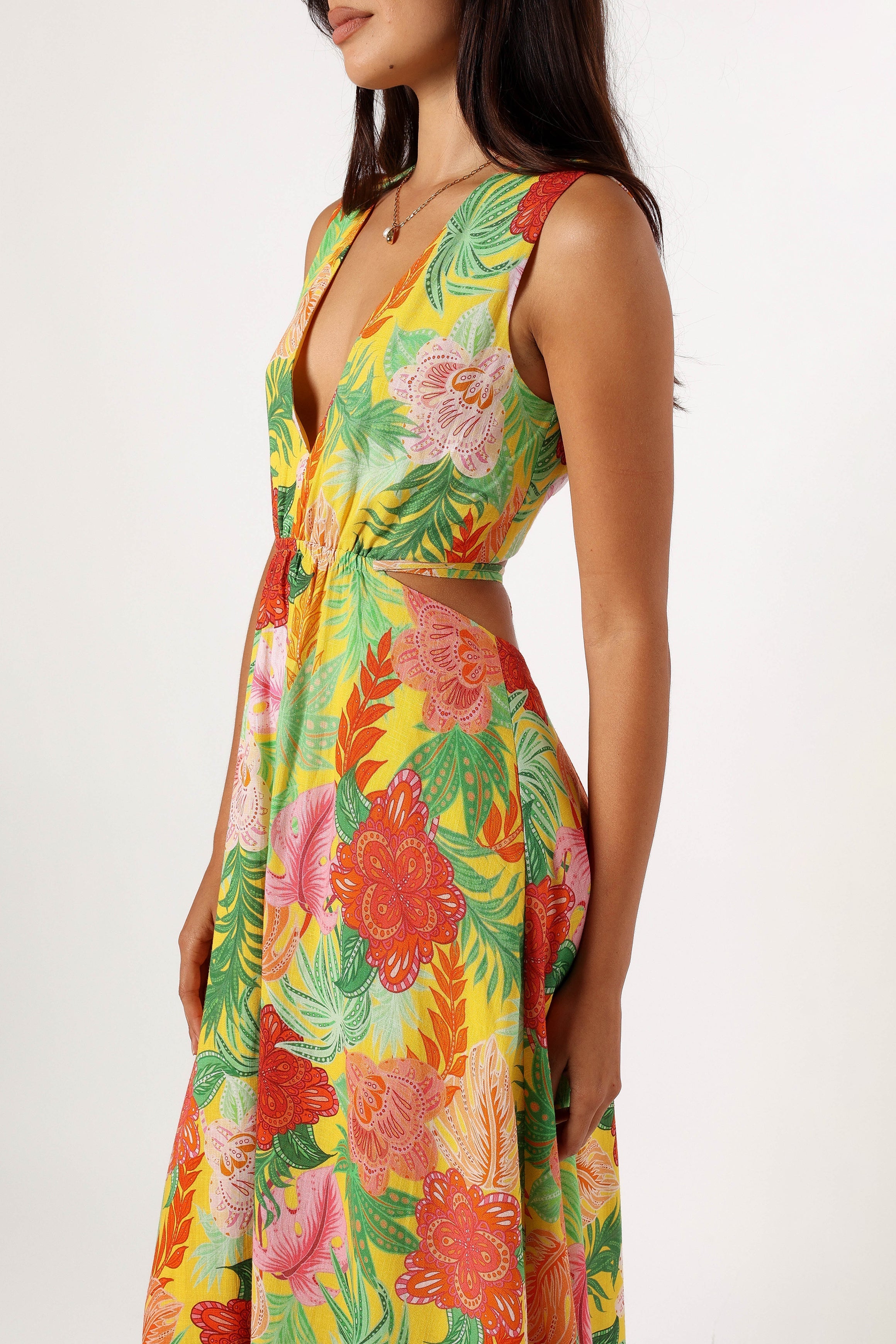 DRESSES @Kaia Midi Dress - Leilani Print