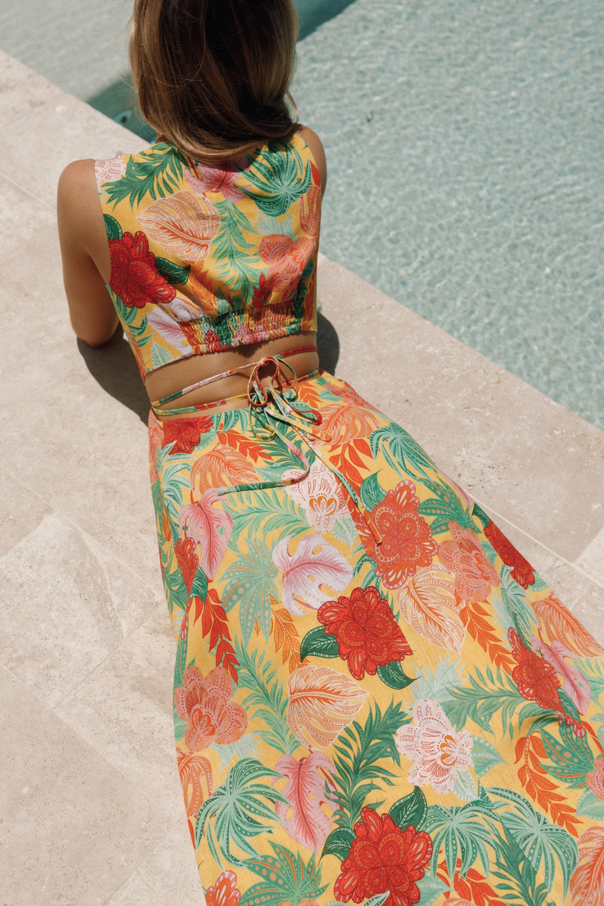 DRESSES @Kaia Midi Dress - Leilani Print