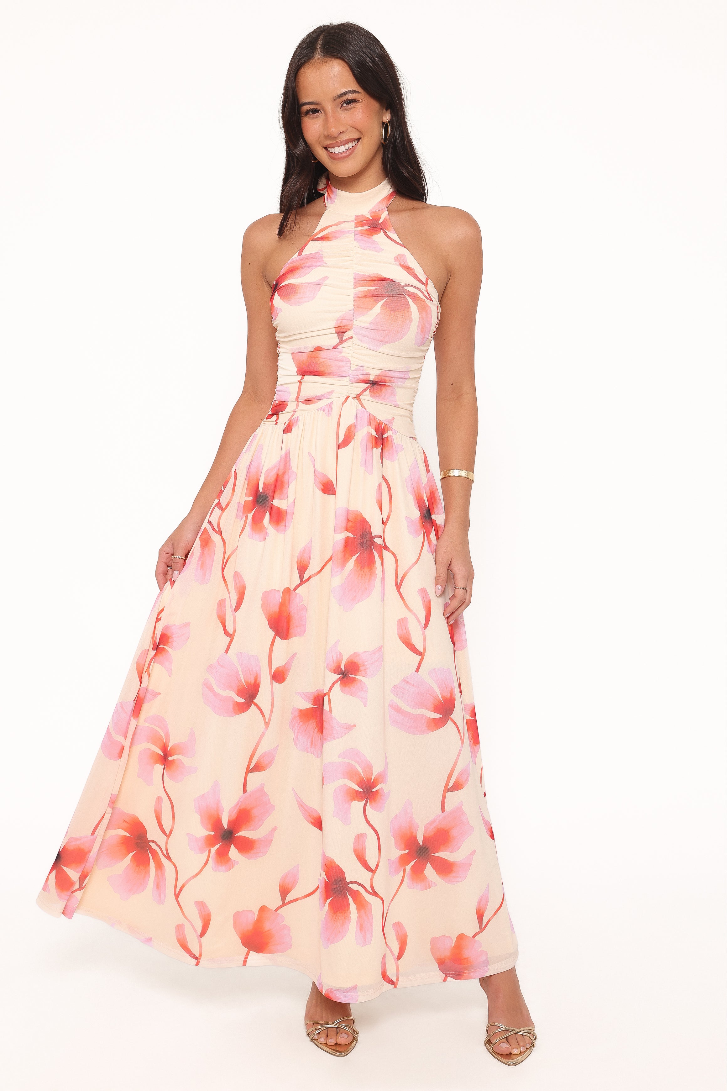 DRESSES Kaira Halterneck Maxi Dress - Pink Floral