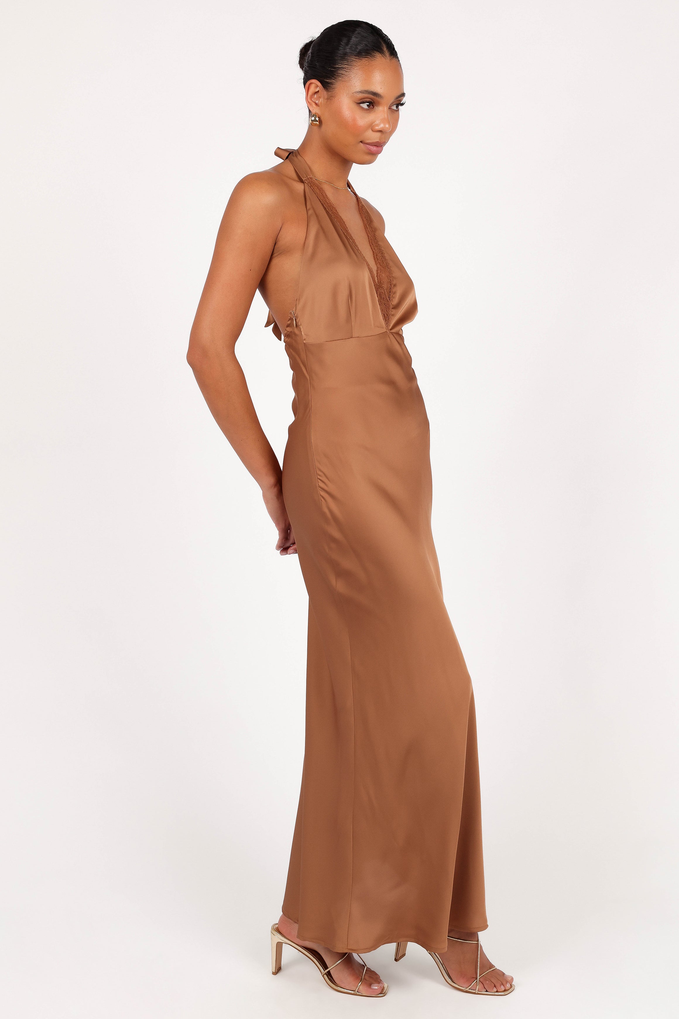 DRESSES Kalina Halterneck Maxi Dress - Bronze