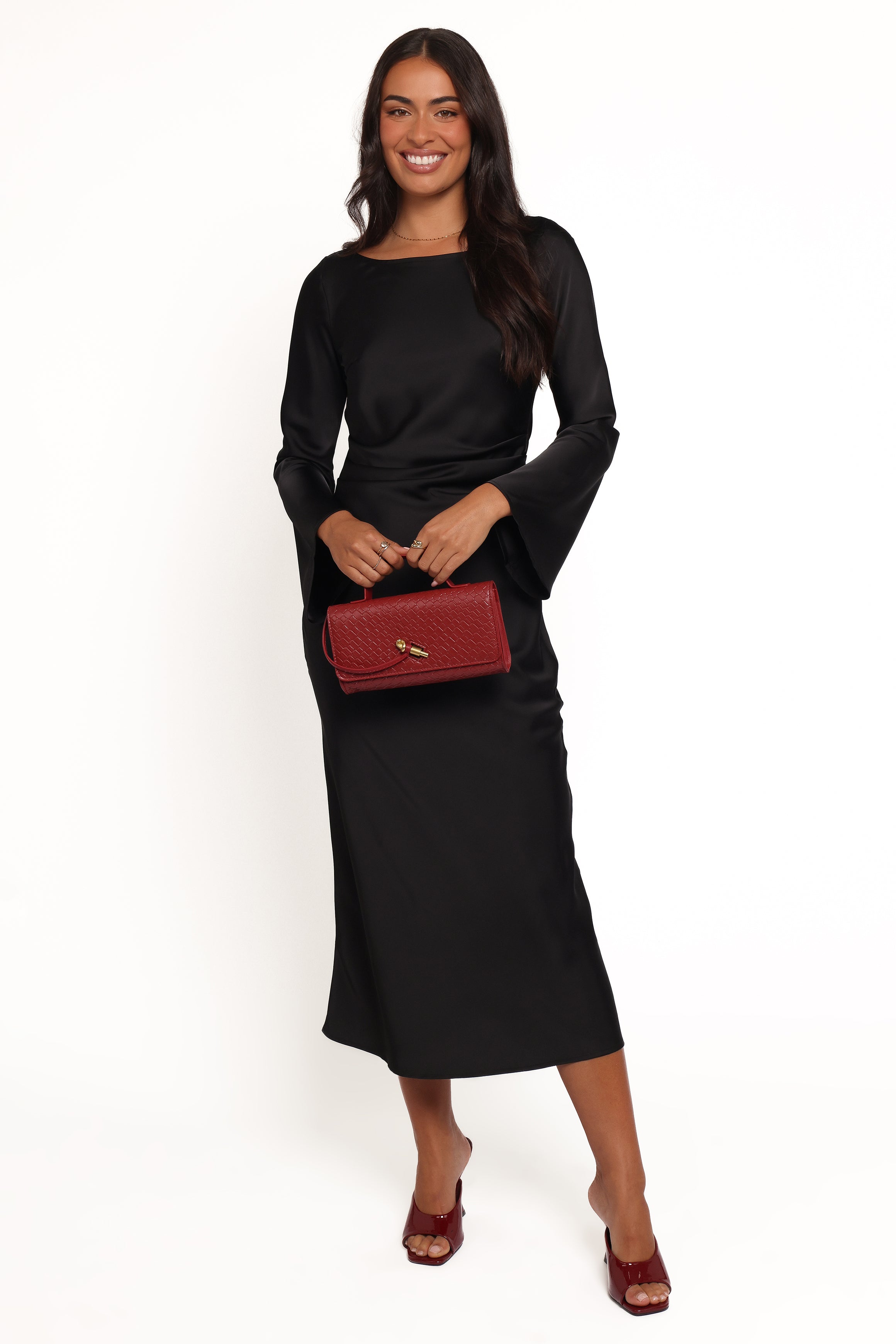DRESSES Kalyssa Long Sleeve Maxi Dress - Black