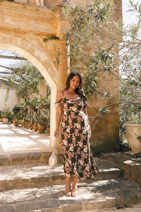 DRESSES Kamryn Midi Dress - Olive Floral