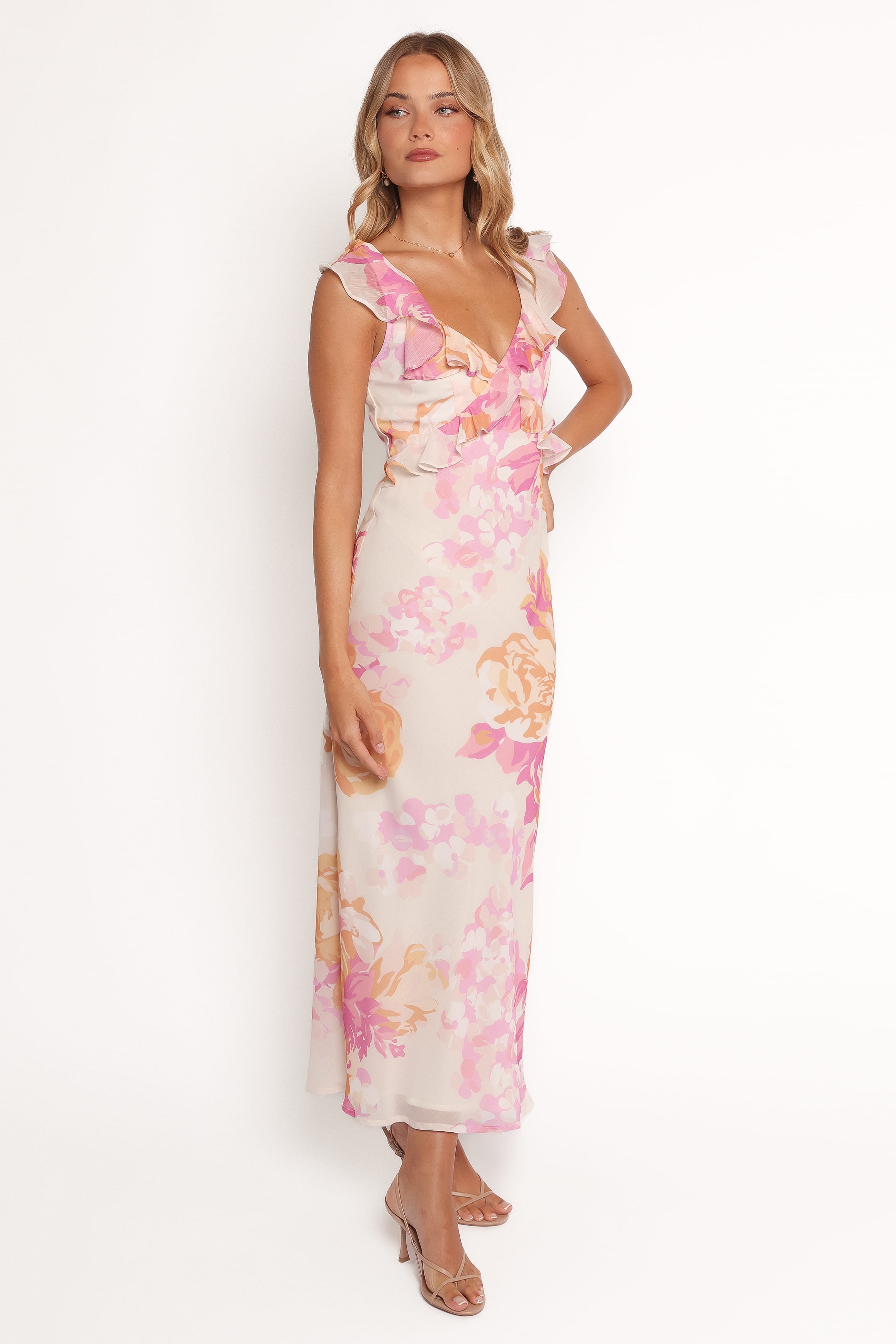 DRESSES Kaori Midi Dress - Pink Floral