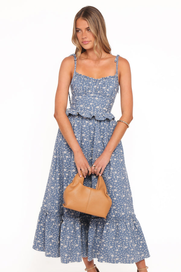 DRESSES Karie Midi Dress - Blue Floral