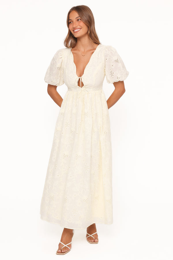 DRESSES Karla Maxi Dress - Butter Yellow Broderie