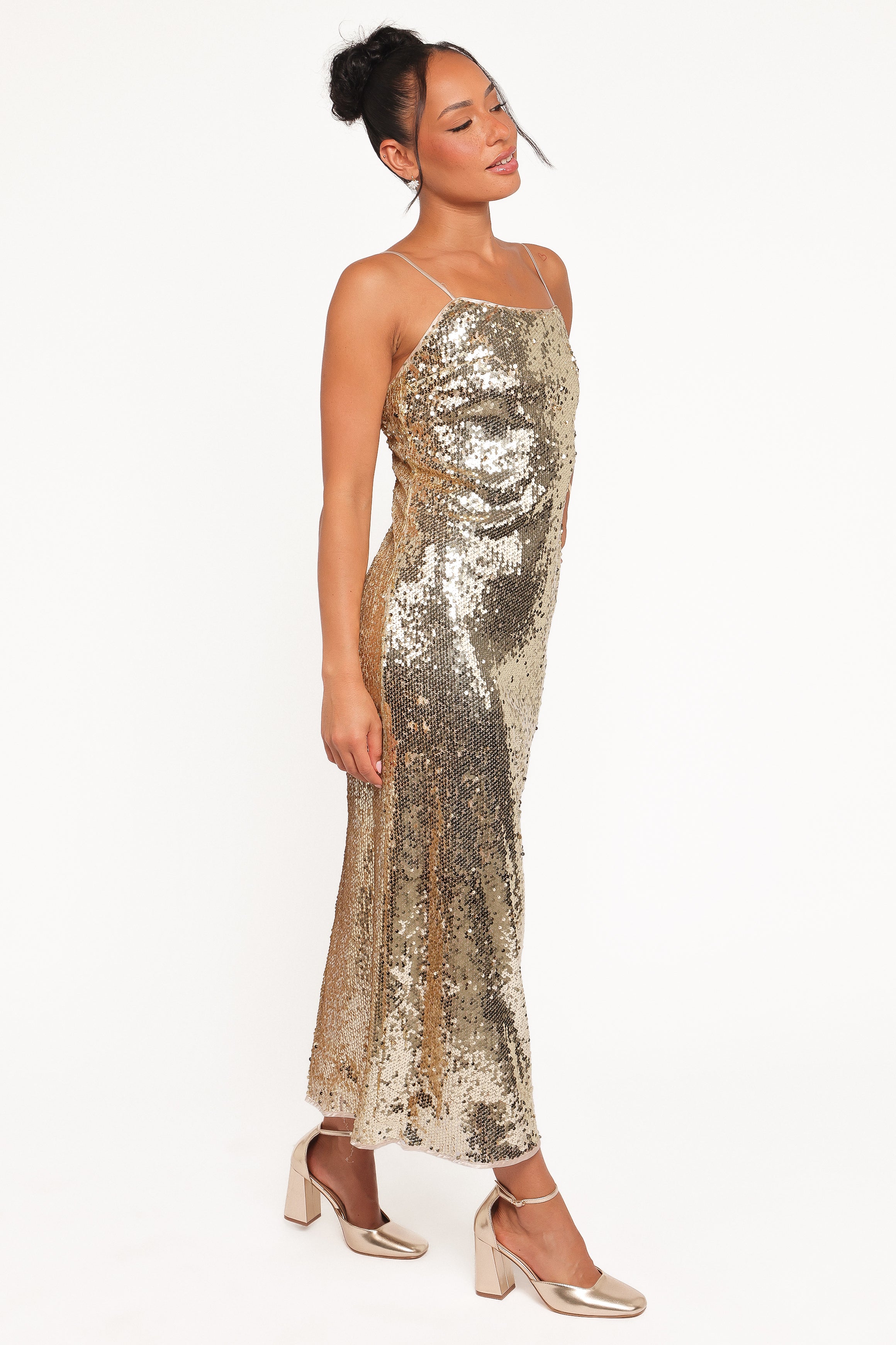 DRESSES Karley Sequin Maxi Dress - Gold