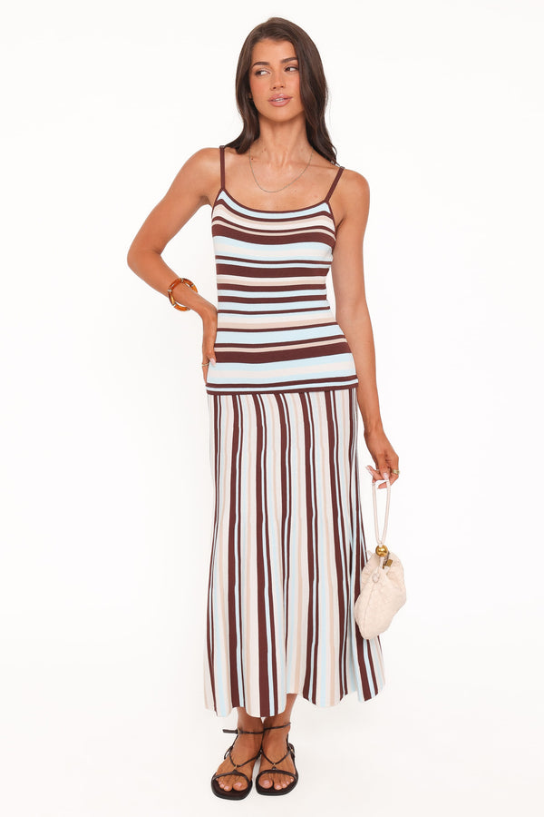 DRESSES Karlin Maxi Dress - Blue Stripe