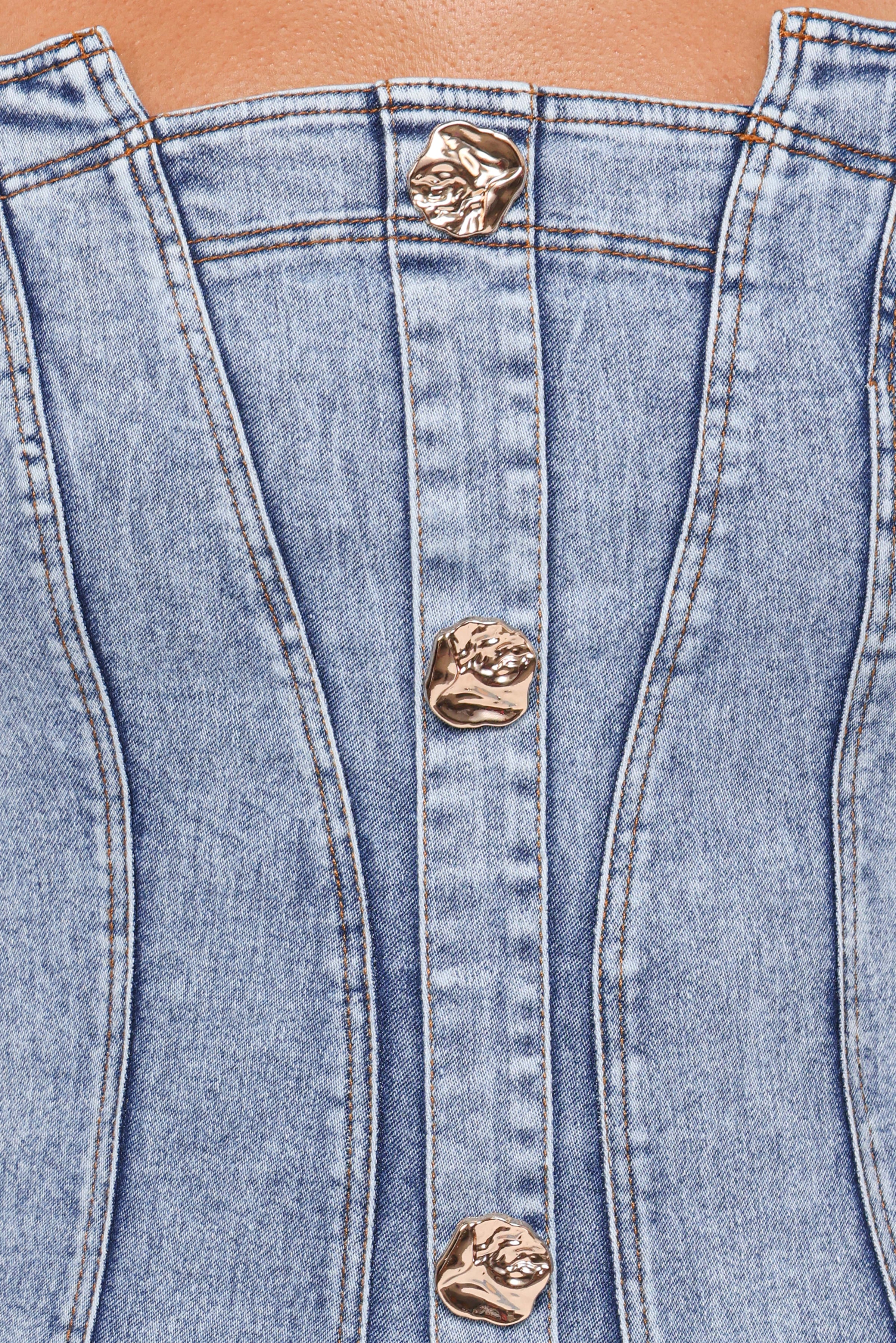 DRESSES Katie Maxi Dress - Med Denim