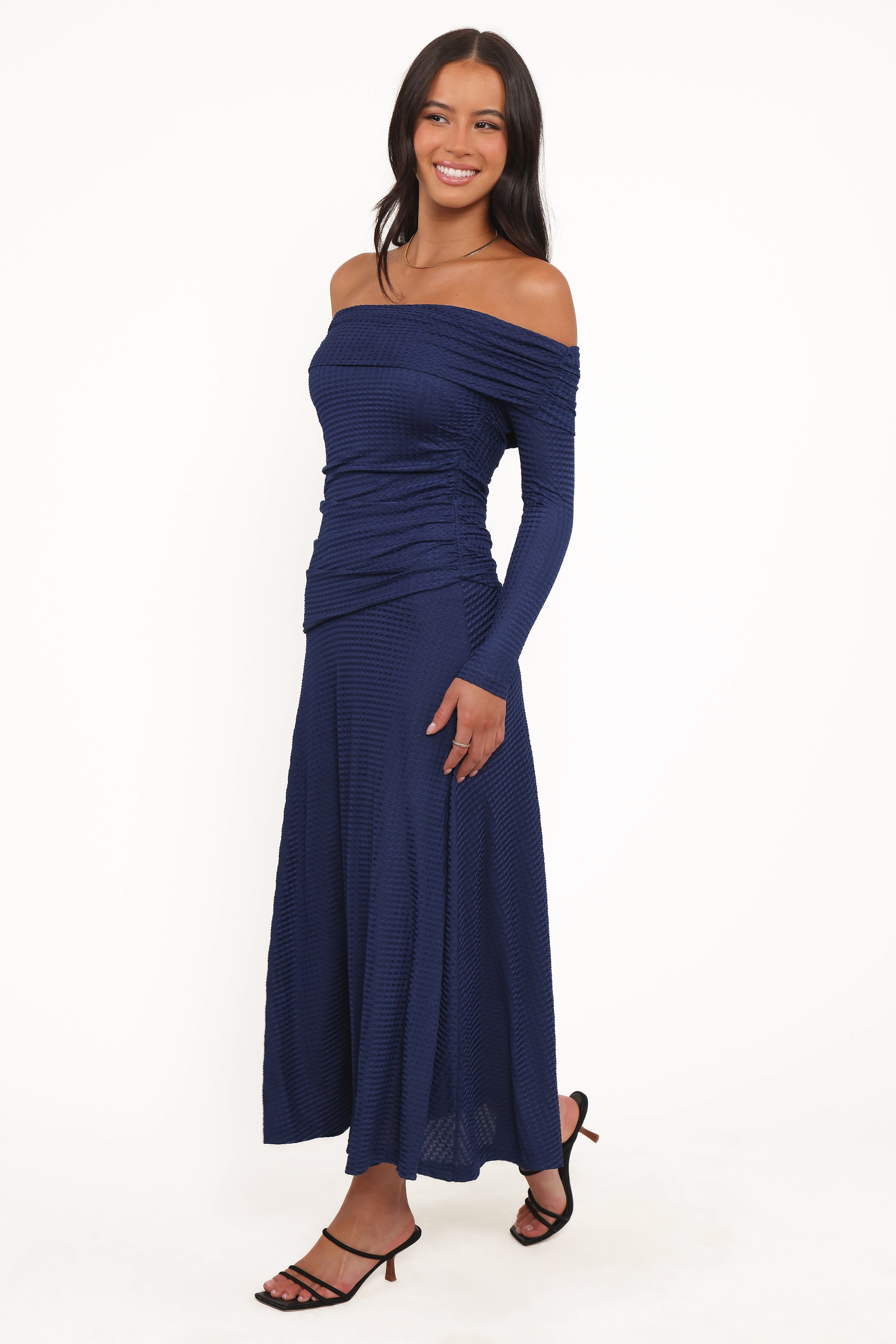 DRESSES Katiya Off Shoulder Dress - Navy