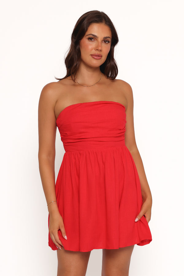 DRESSES Katy Strapless Mini Dress - Red