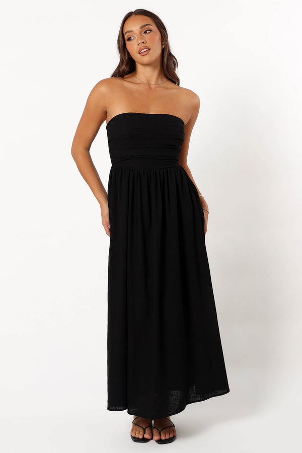 DRESSES @Kayt Strapless Dress - Black (Hold for Cool Beginnings)