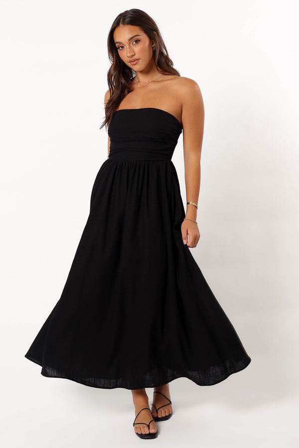 DRESSES @Kayt Strapless Dress - Black (Hold for Cool Beginnings)