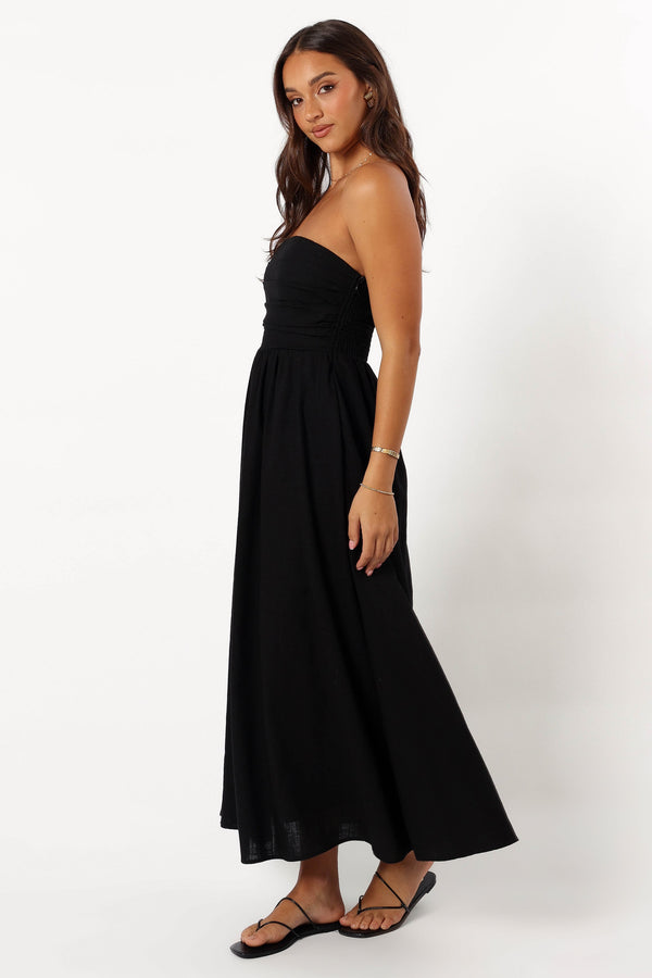 DRESSES @Kayt Strapless Dress - Black (Hold for Cool Beginnings)