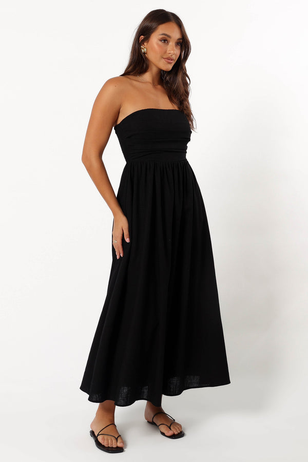 DRESSES @Kayt Strapless Dress - Black (Hold for Cool Beginnings)