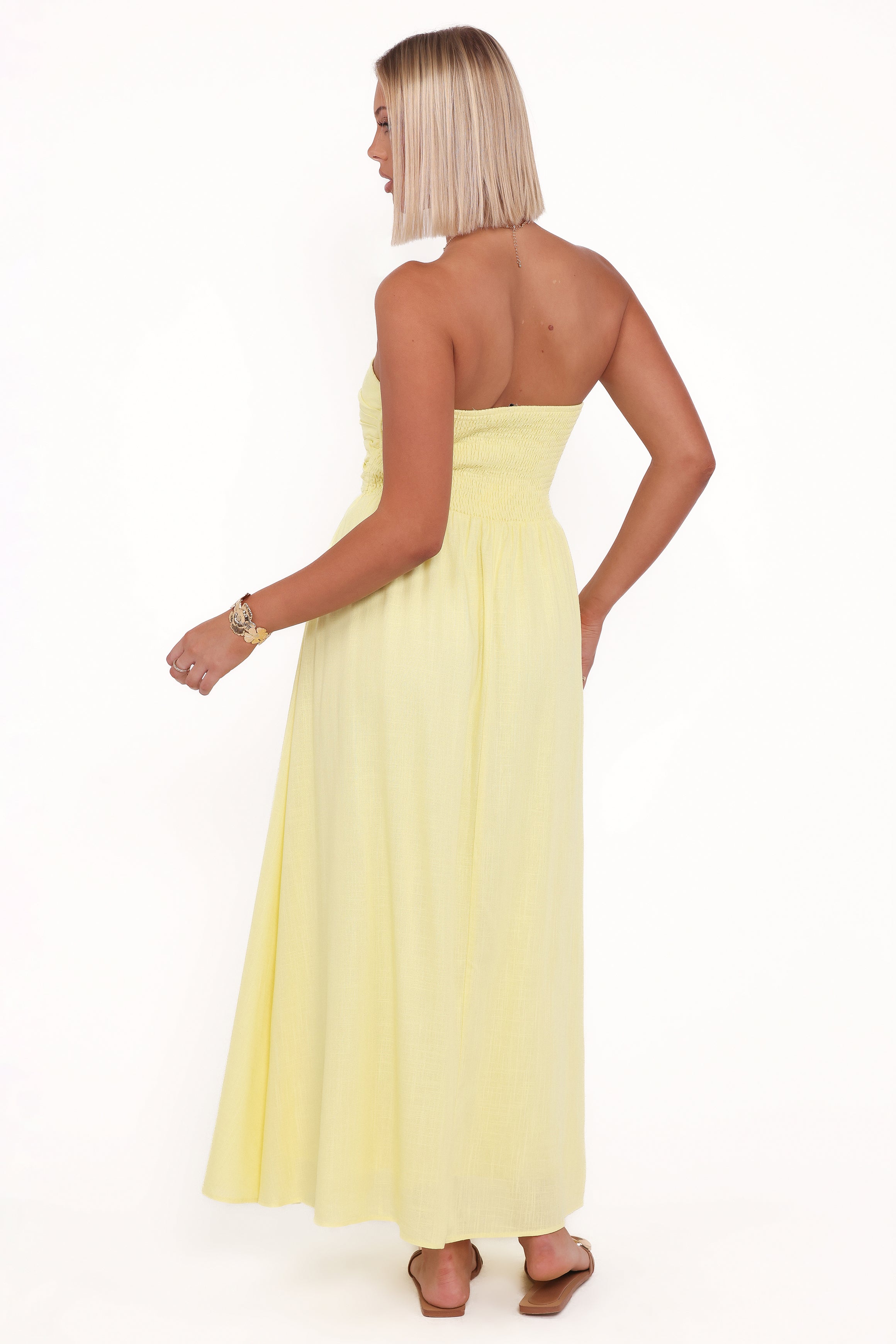 DRESSES Kayt Strapless Dress - Butter Yellow