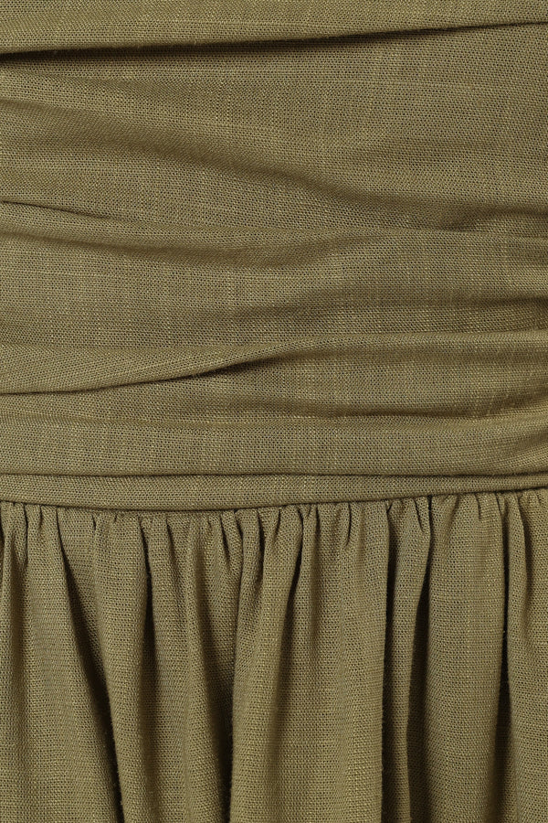 DRESSES @Kayt Strapless Dress - Olive Green (Hold for Cool Beginnings)