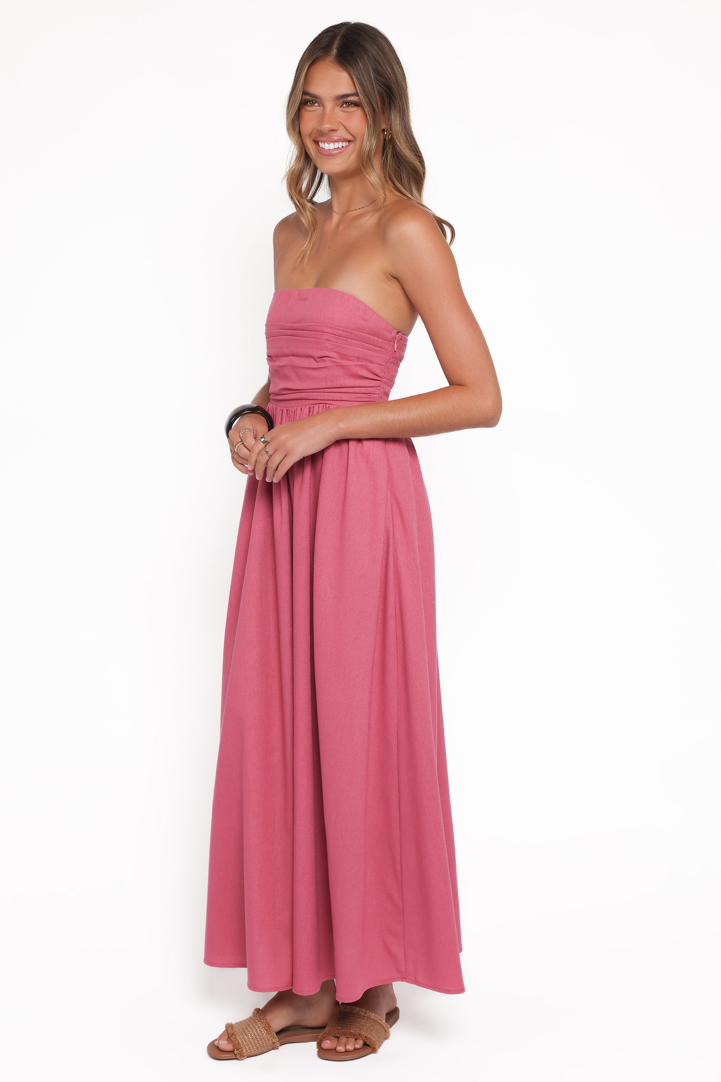 DRESSES Kayt Strapless Dress - Petal Pink