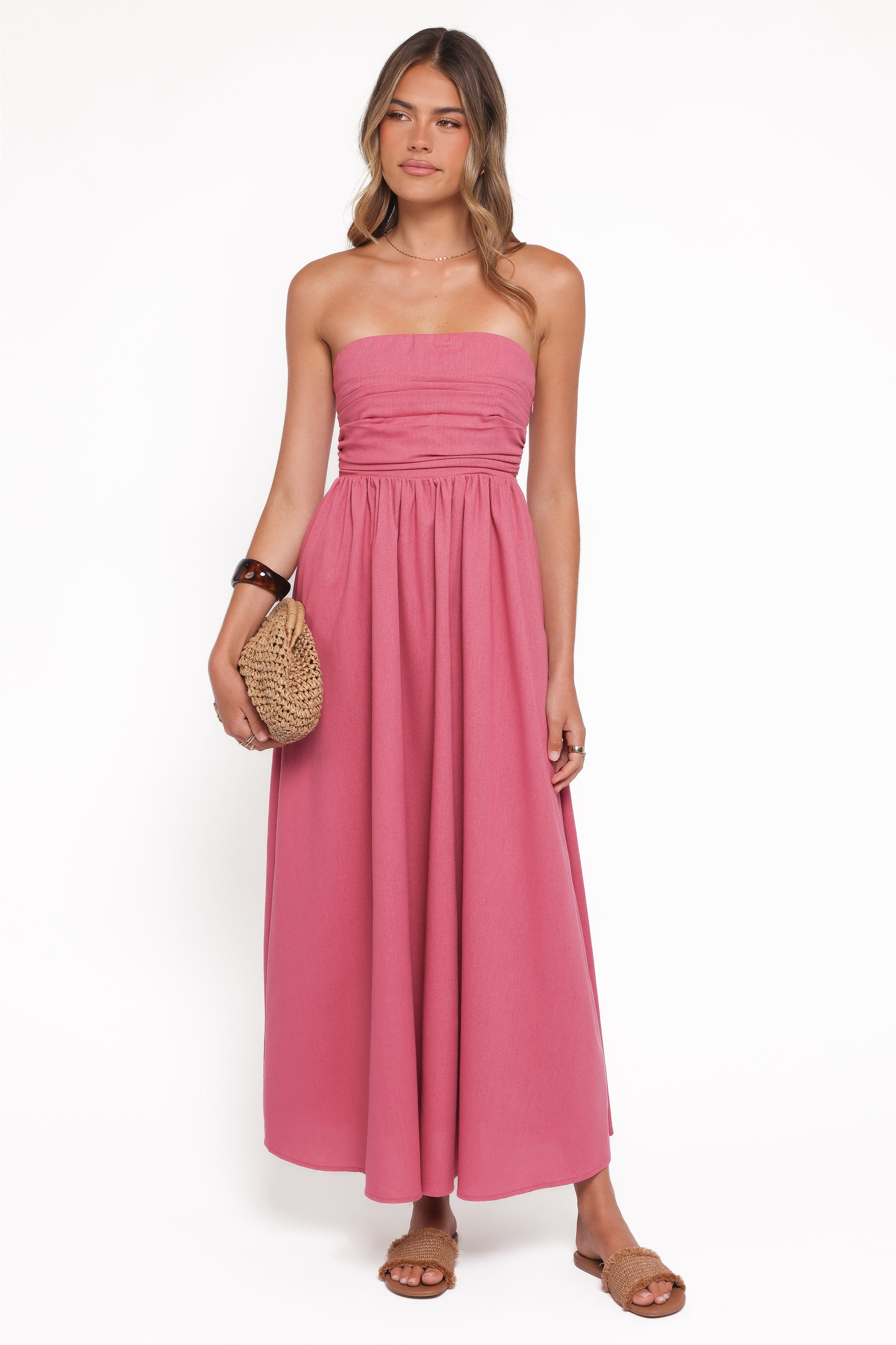 DRESSES Kayt Strapless Dress - Petal Pink