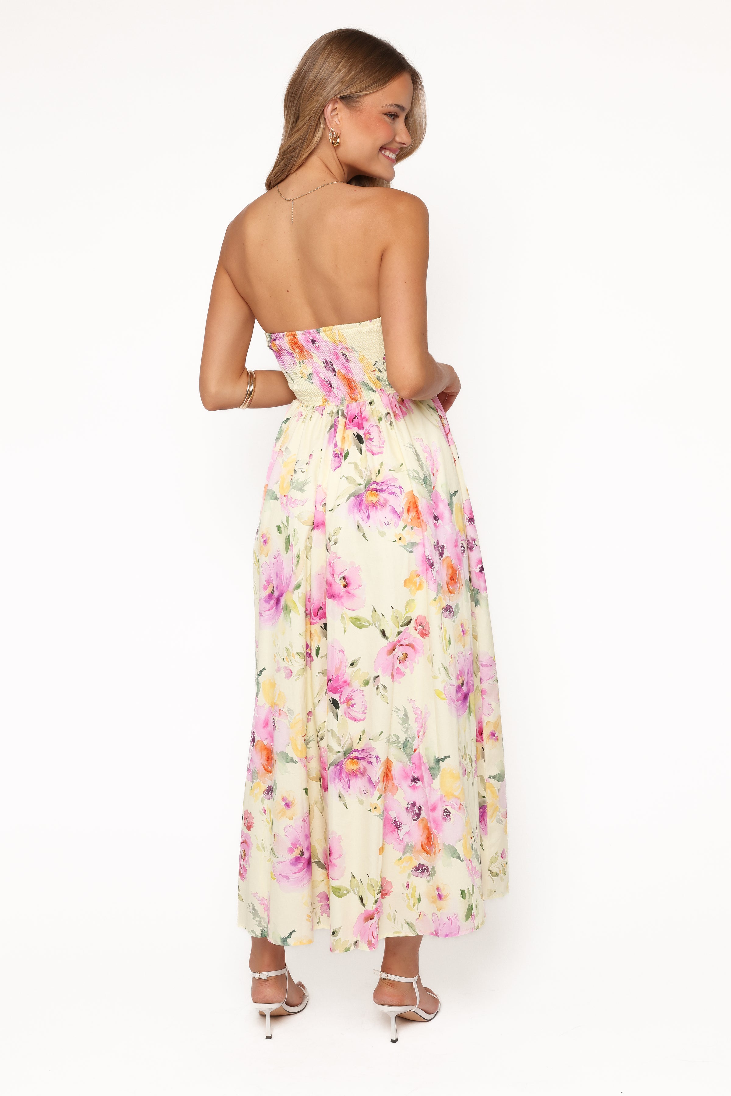 DRESSES Kayt Strapless Dress - Yellow Petunia