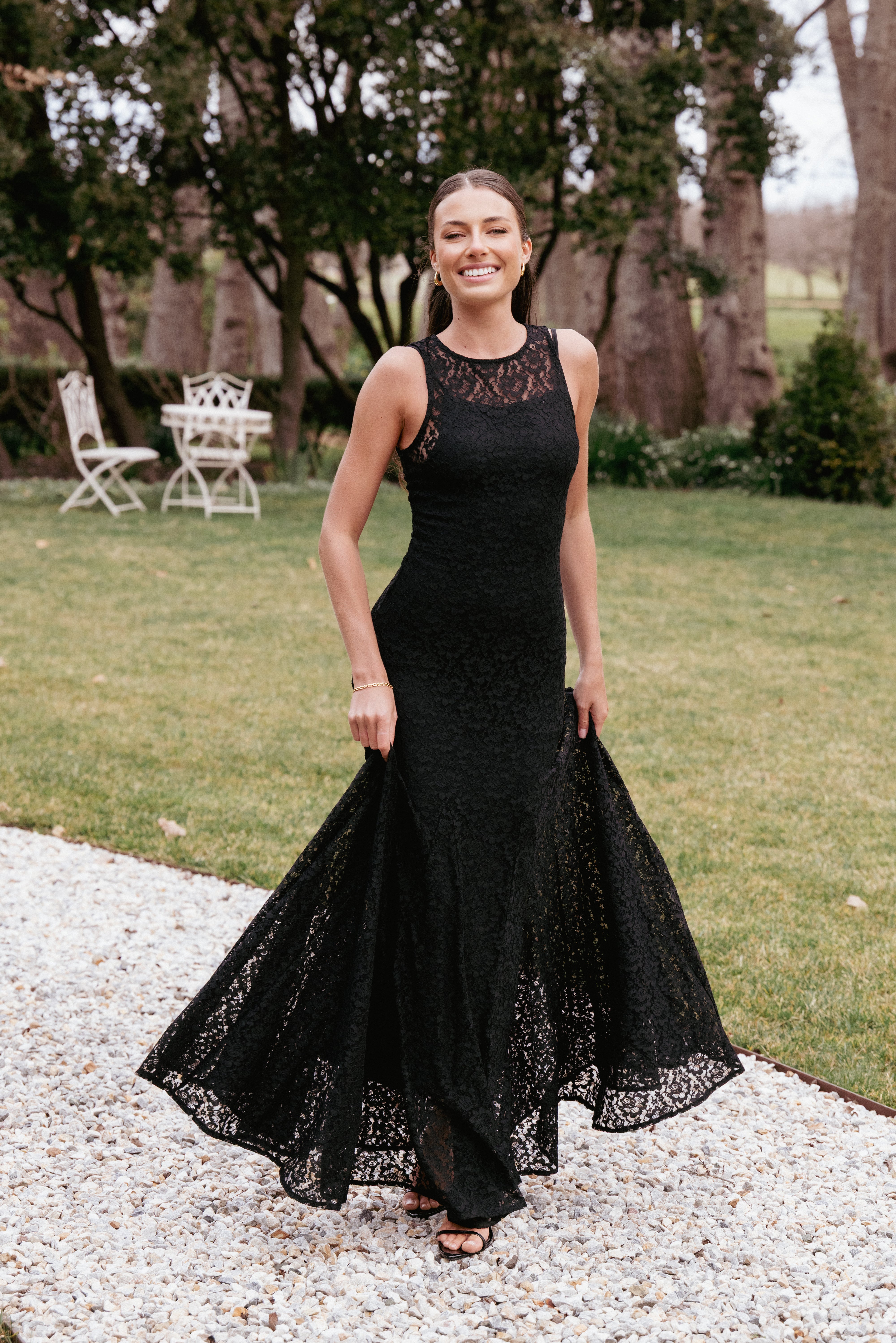 DRESSES Keani Maxi Dress - Black Lace