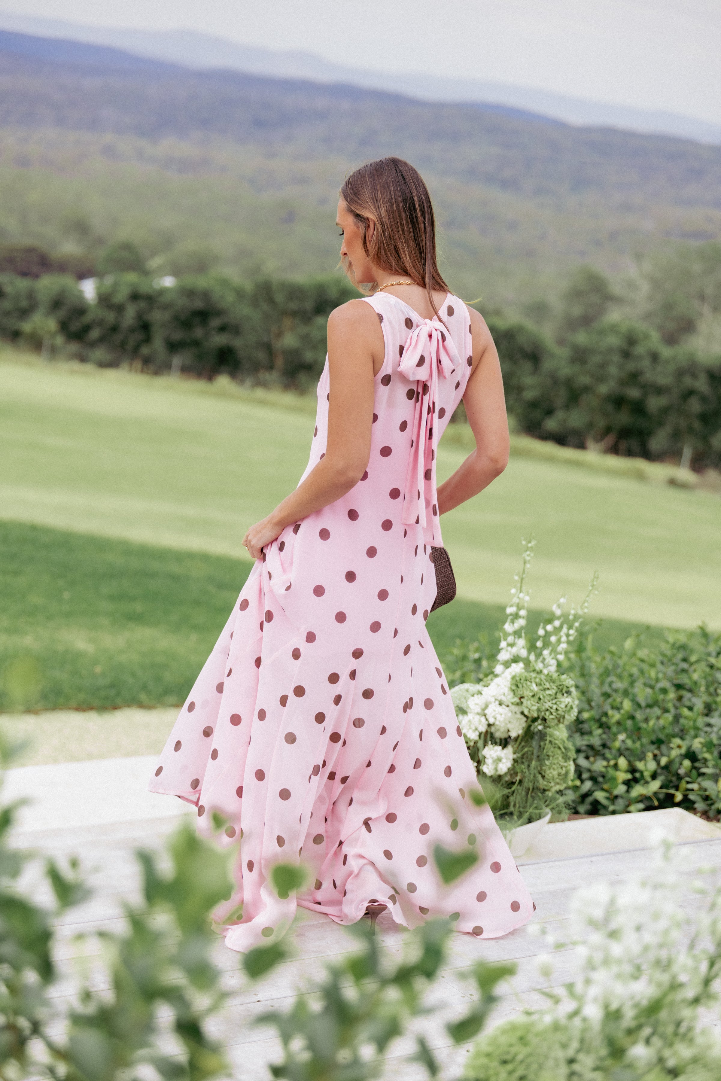 DRESSES Keani Maxi Dress - Pink Polka Dot