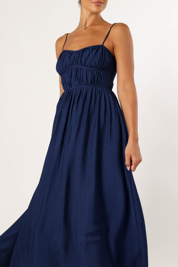 DRESSES @Kelani Luxi Midi Dress - Navy