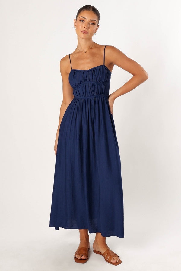 DRESSES @Kelani Luxi Midi Dress - Navy