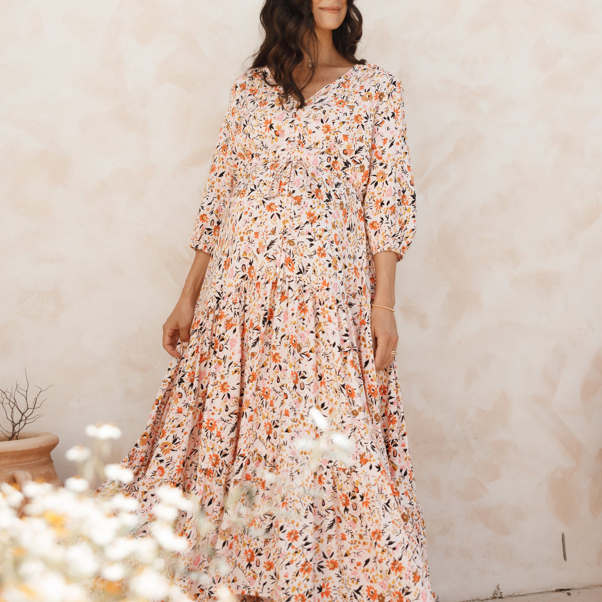 kelda dress beige - Maxi dress Size:36(UK8) Ruffle Dresses Sharon Said Lime Green The dress has a