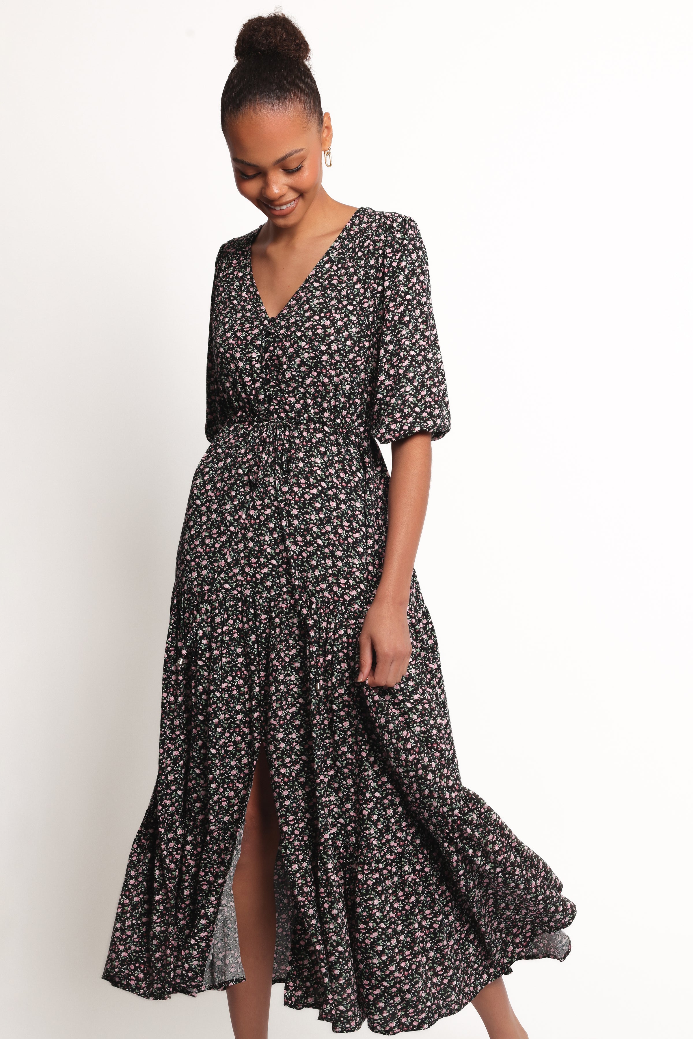 DRESSES Kelda Dress - Black Rosebud Floral