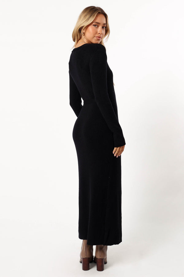 DRESSES @Kellan Wrap Midi Dress - Black