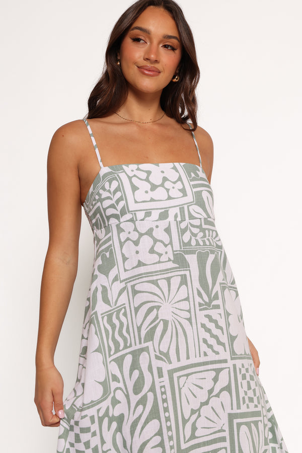 DRESSES Kelsie Midi Dress - Sage Print