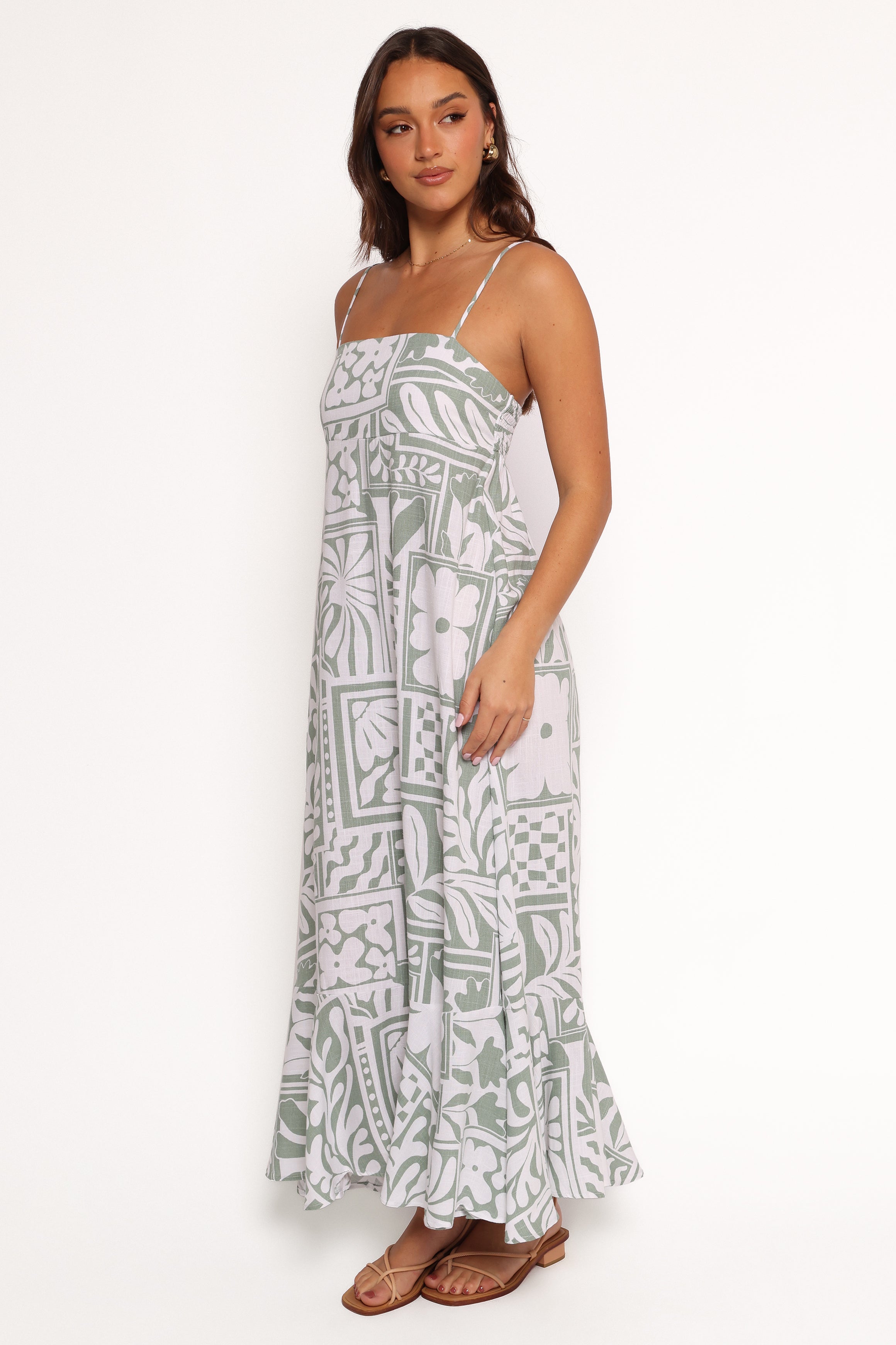 DRESSES Kelsie Midi Dress - Sage Print
