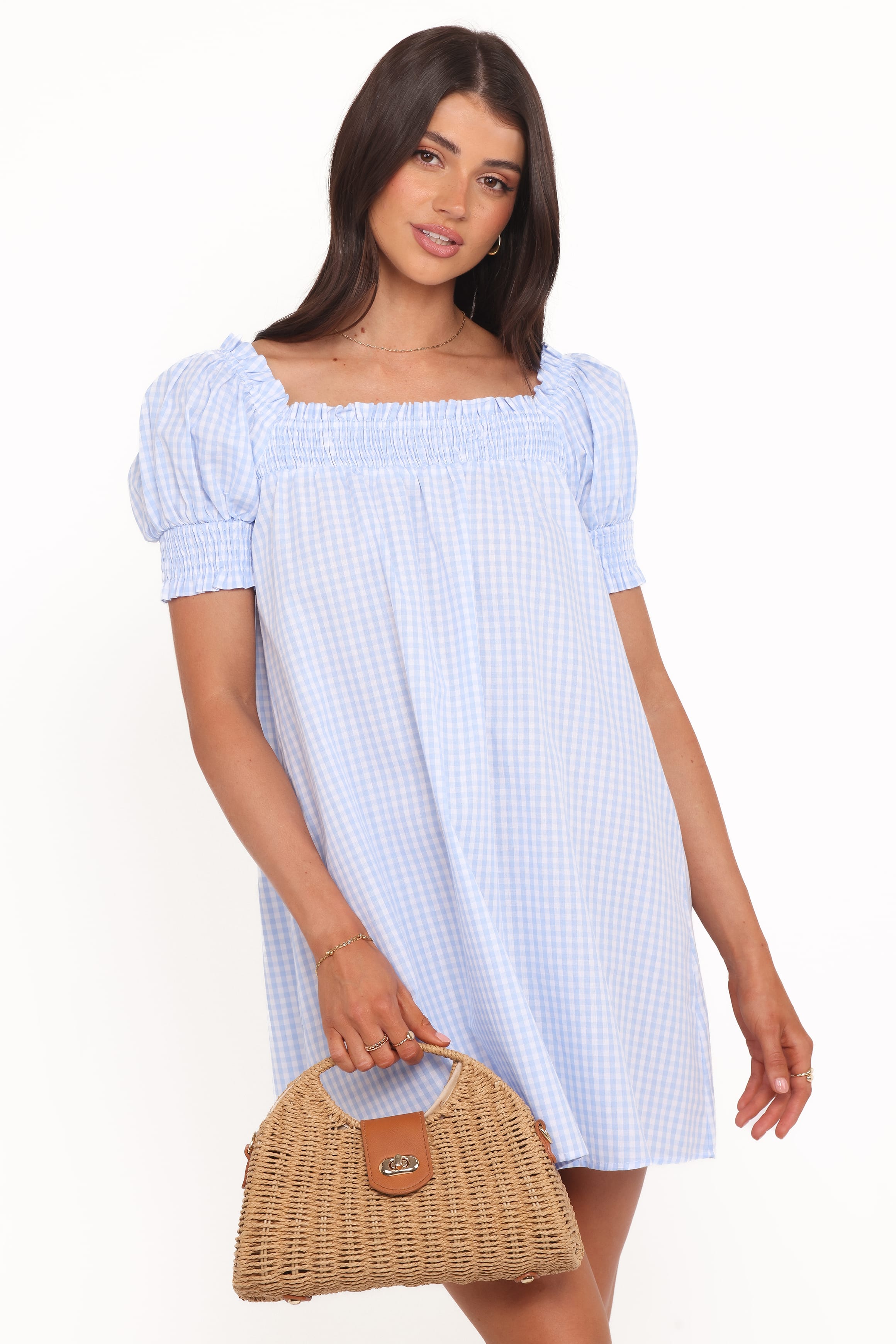 DRESSES Kennedy Smock Mini Dress - Blue Gingham