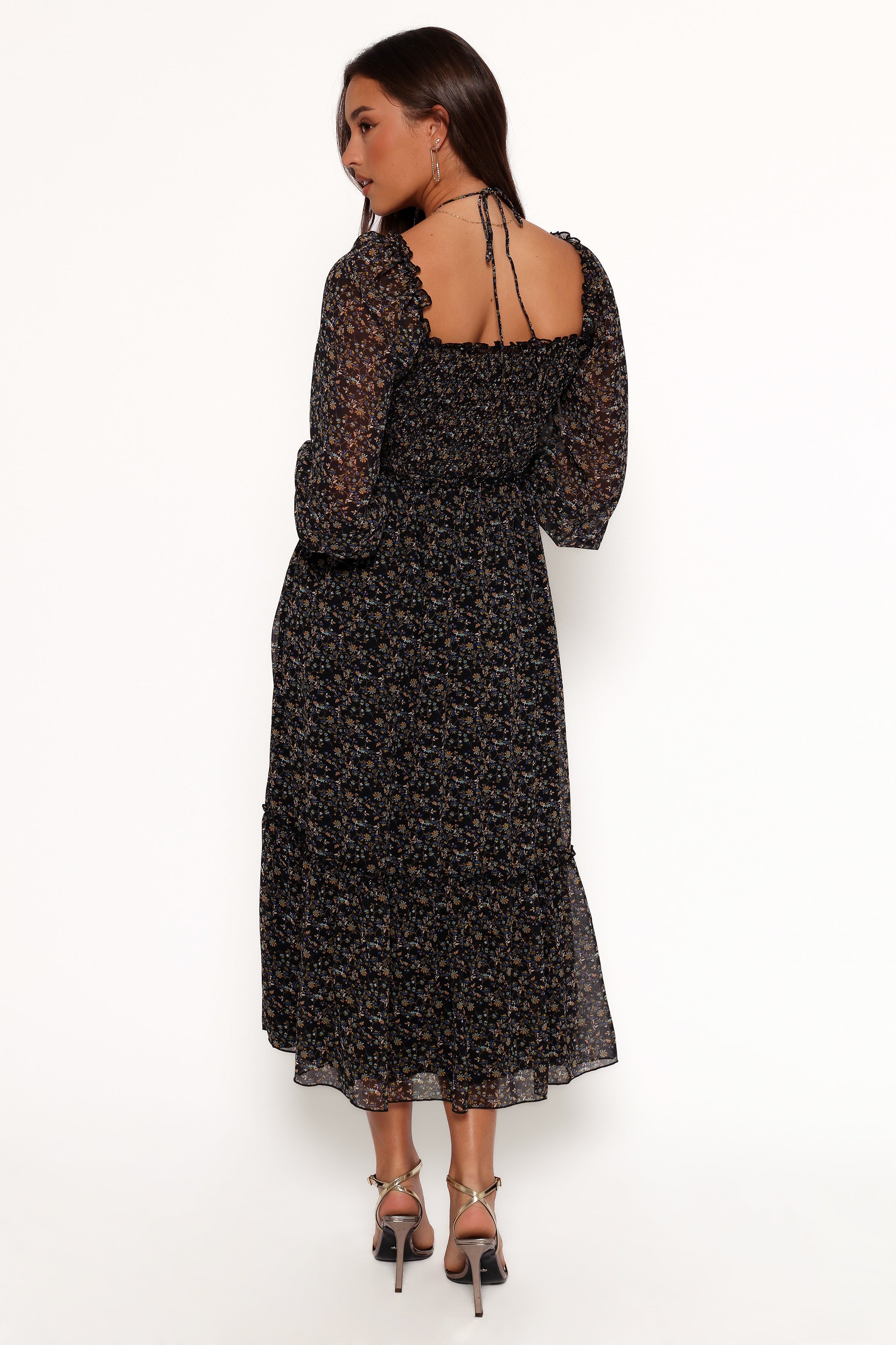 DRESSES Keziah Long Sleeve Maxi Dress - Navy Ditsy Floral