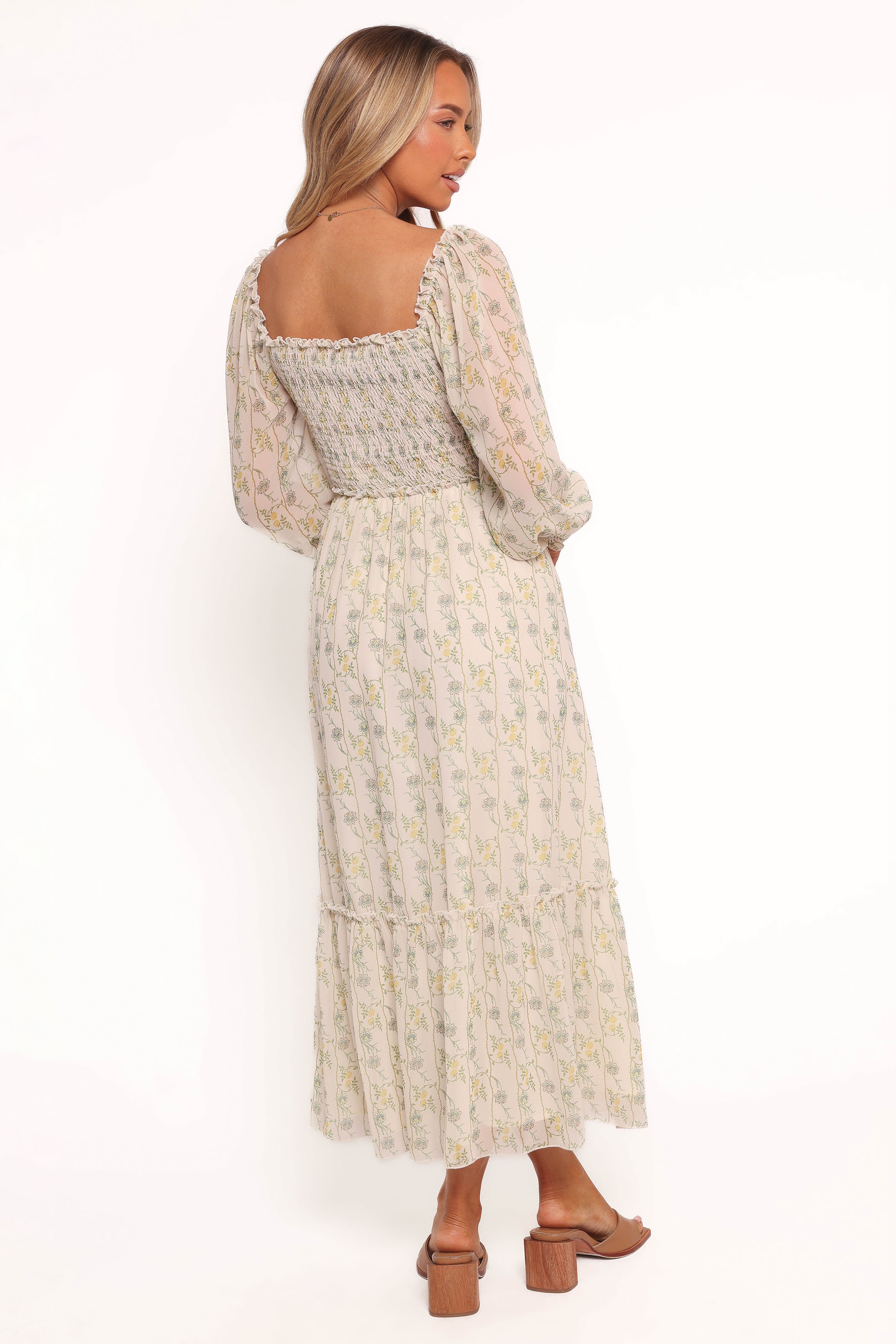 DRESSES Keziah Long Sleeve Maxi Dress - Yellow Floral