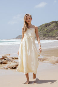 DRESSES Kiana Midi Dress - Pale Yellow