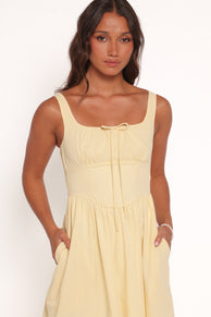 DRESSES Kinslee Midi Dress - Yellow Gingham