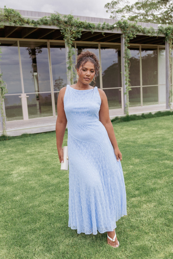 DRESSES Kirsten Lace Maxi Dress - Cornflower Blue