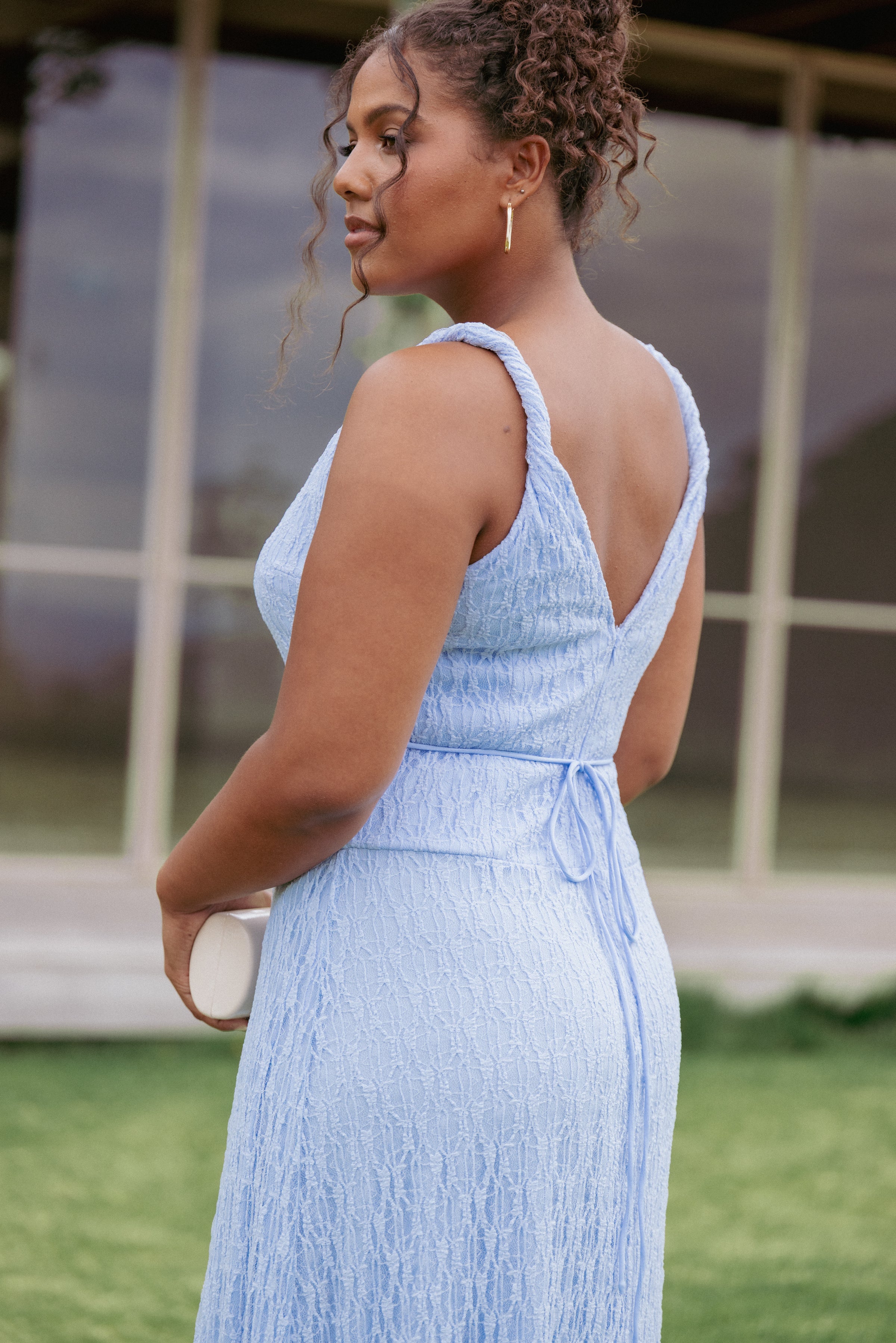 DRESSES Kirsten Lace Maxi Dress - Cornflower Blue