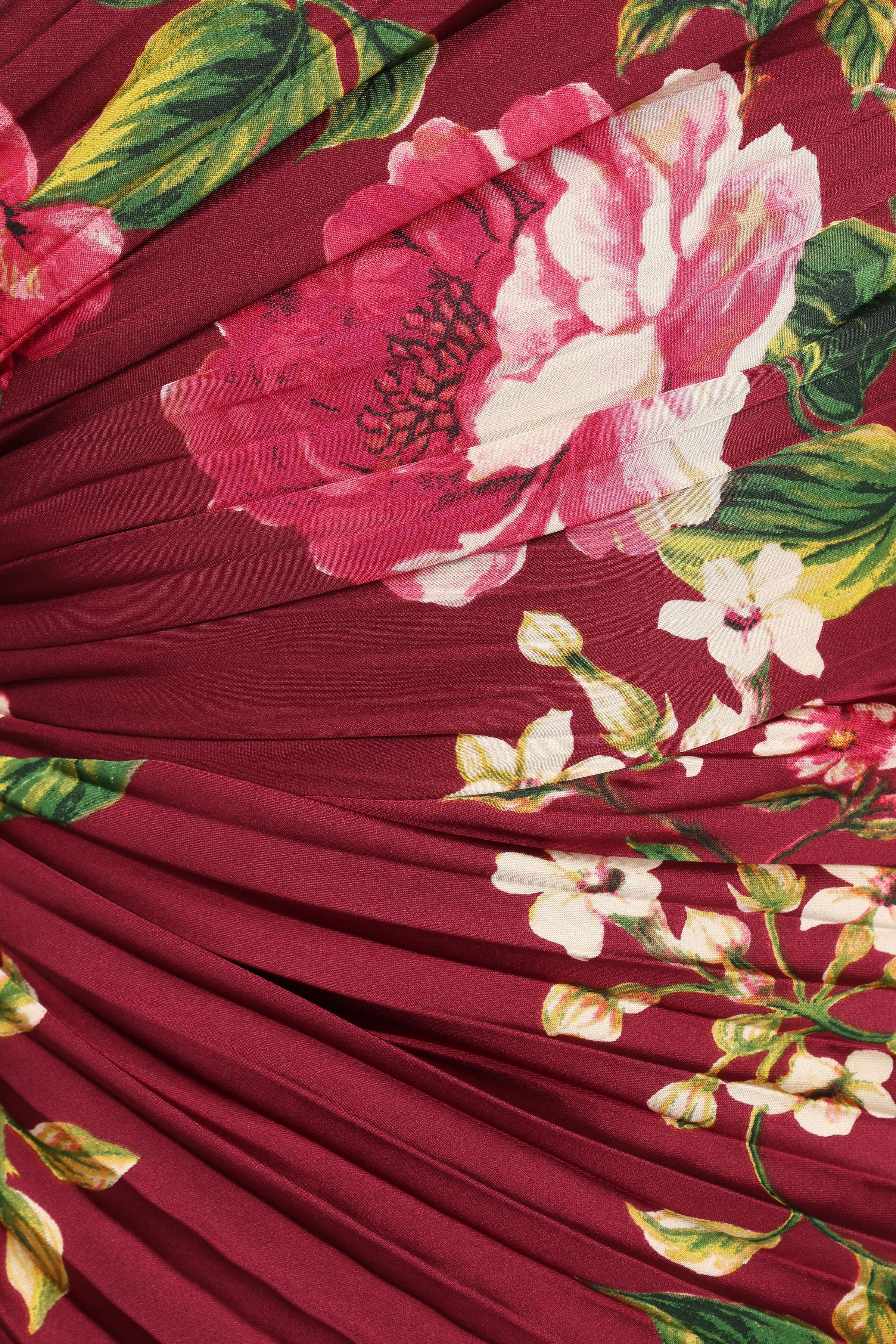 DRESSES Kleo One Shoulder Maxi Dress - Burgundy Floral