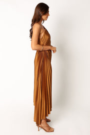 DRESSES @Kleo One Shoulder Maxi Dress - Golden Ochre