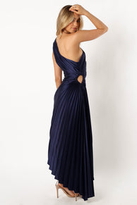 DRESSES @Kleo One Shoulder Maxi Dress - Navy