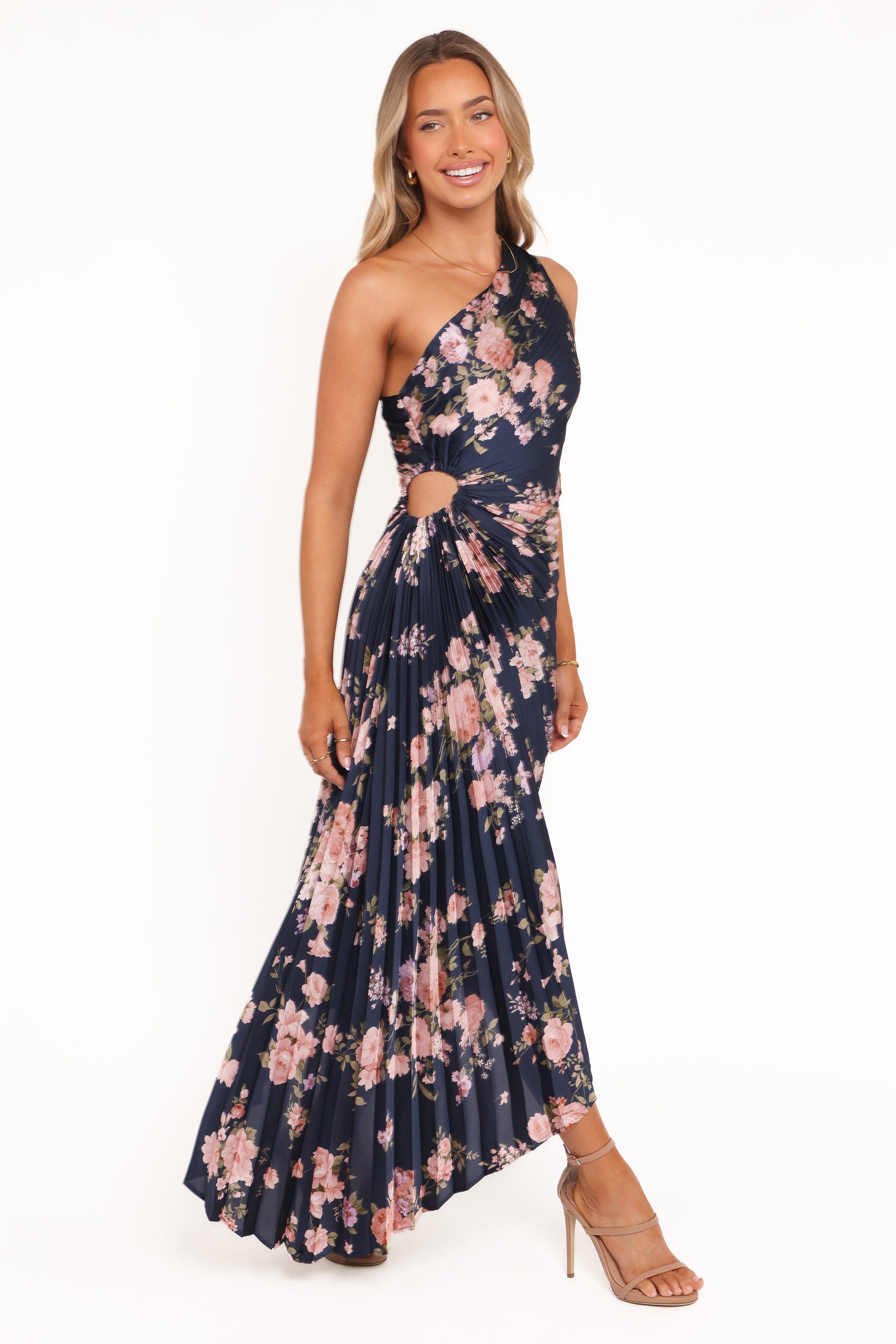 DRESSES Kleo One Shoulder Maxi Dress - Navy Floral