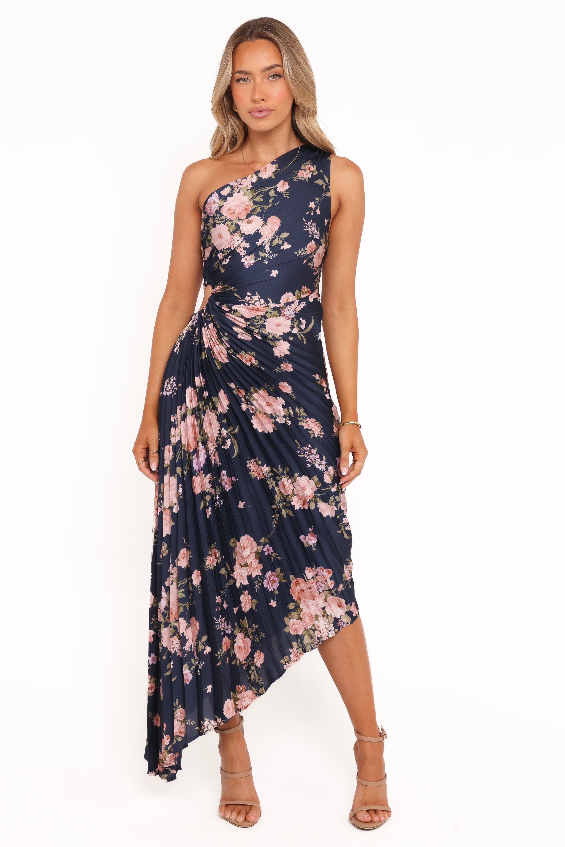 DRESSES Kleo One Shoulder Maxi Dress - Navy Floral