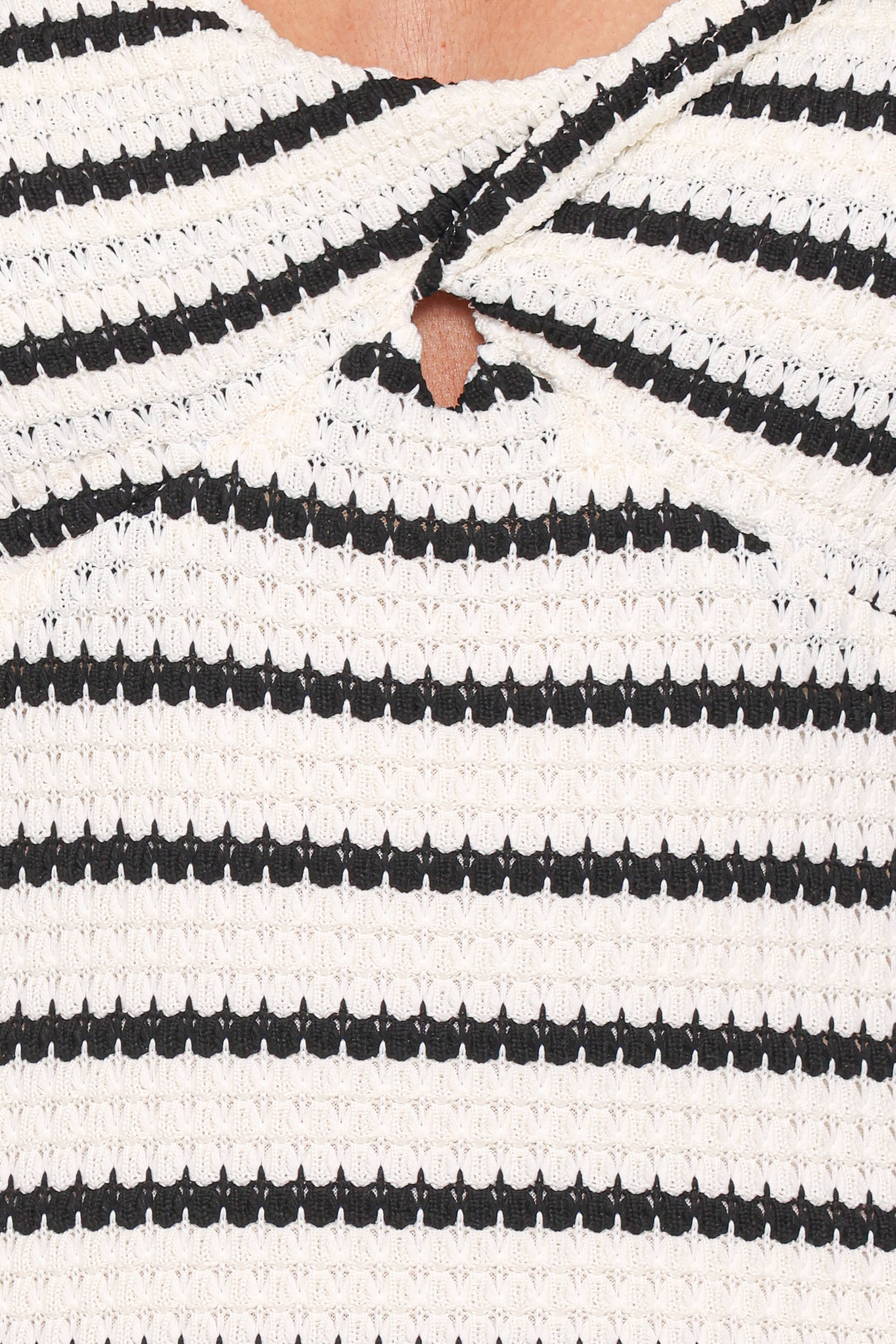 DRESSES Kristina Midi Dress - Black/White Stripe