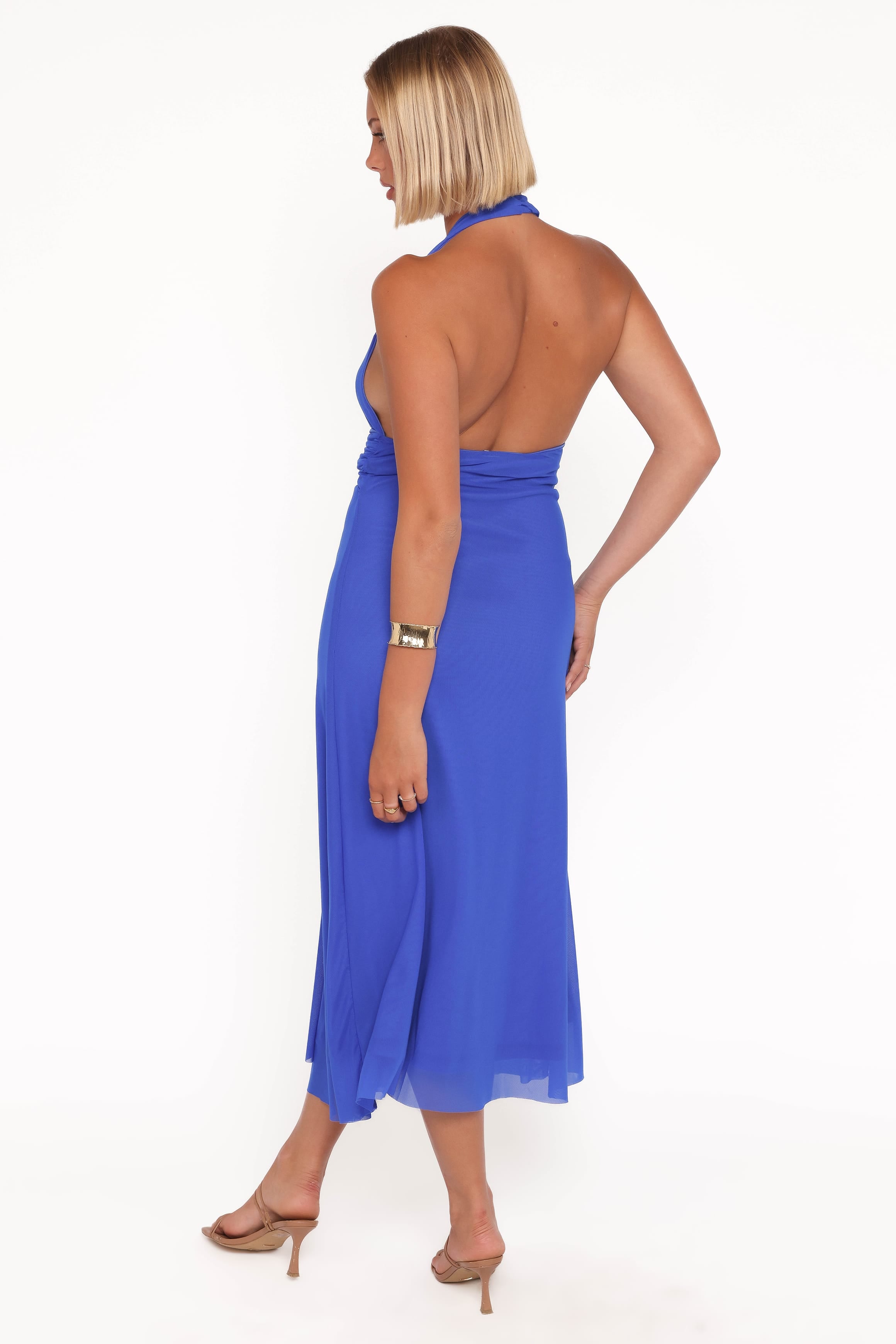 Laguna Halter Maxi Dress - Cobalt Blue | Petal & Pup