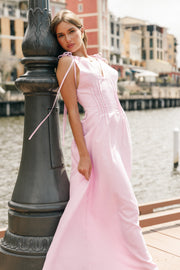 DRESSES Lainey Tie Maxi Dress - Pink Stripe